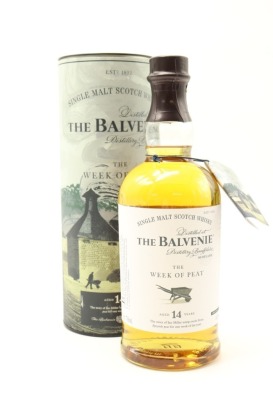 (1) The Balvenie 'The Week of Peat' 14 Year Old Single Malt Scotch Whisky, 48.3% ABV (GB)