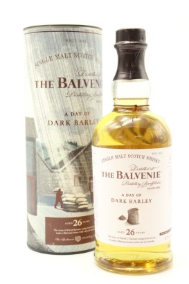 (1) The Balvenie 'A Day of Dark Barley' 26 Year Old Single Malt Scotch Whisky, 47.8% ABV (GB)