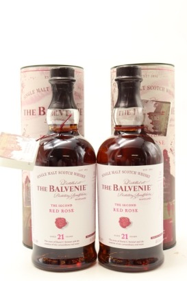 (2) The Balvenie 'The Second Red Rose' 21 Year Old Single Malt Scotch Whisky, 48.1% ABV (GB)