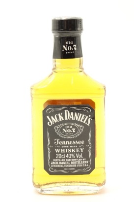 (1) Jack Daniel's Black Label Old No.7 Brand Sour Mash Whiskey Miniature, 40% ABV, 200ml