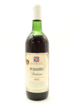(1) 1972 McWilliam's 'Bakano' Dry Red Table Wine, Hawke's Bay (TP)