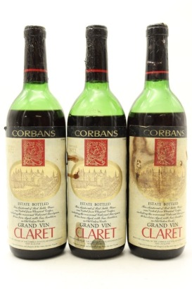 (3) 1972 Corbans Grand Vin Claret, Henderson Valley (MS-LS)