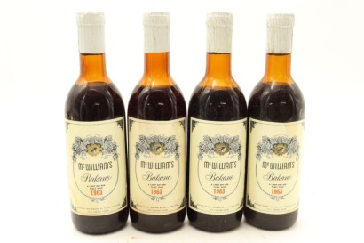 (4) 1963 McWilliam's 'Bakano' Dry Red Table Wine, Hawke's Bay, 375ml (MS-UMS)