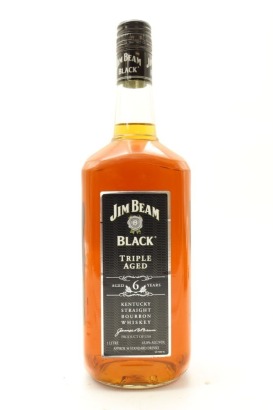 (1) Jim Beam Black Triple Aged 6 Year Old Straight Bourbon Whiskey, 43% ABV, 1000ml (Signed By The Ex-President of Jim Beam)