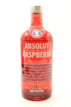 (1) Absolut Raspberri Vodka, 40% ABV