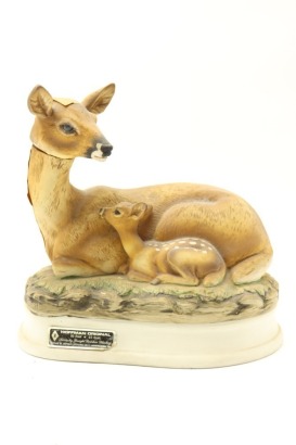 (1) Hoffman Original Deer Decanter Kentucky Straight Bourbon Whiskey, 80 Proof, 4/5 Quart