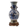 A 19th Century Chinese Underglaze Blue and Copper Red Vase decorated with pine and crane pattern (Chenghua Nian Zhi Mark)