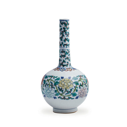 A Chinese Doucai Vase decorated with lotus pattern (Da Qing Yongzheng Nian Zhi Mark)