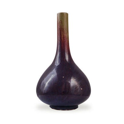 A Chinese Dark Purple Glazed Vase