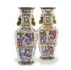 A Pair Of 19th Century Chinese Canton Famille Rose Vase