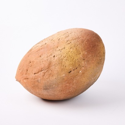 A Large Raku Ovoid Ceramic