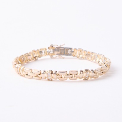 A Vintage Bracelet with Cubic Zirconia Stones