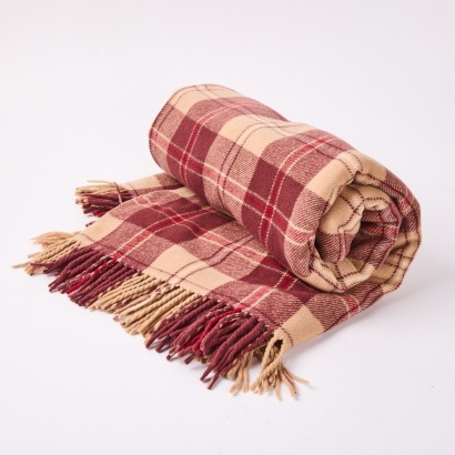 A Petone Plaid Wool Travel Rug