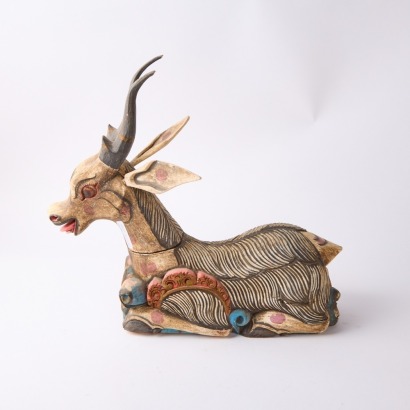 A Folk Art Carved Ibis