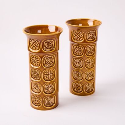 A Pair Of Royal Winton Grimwades Picies Vases, England