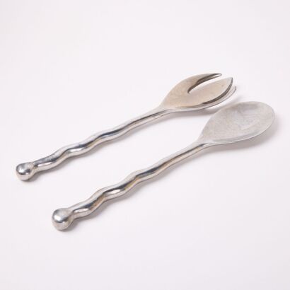 A Vintage Cast Aluminium Serveware Set