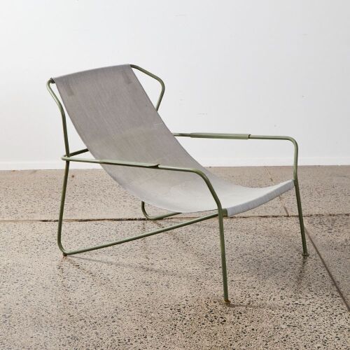 A Retro Wire Framed Outdoor Chair