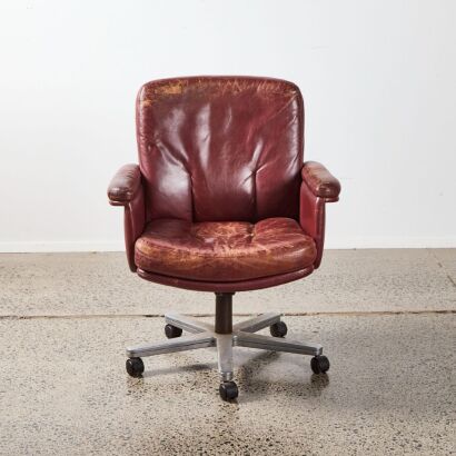 A Vintage Leather Office Chair