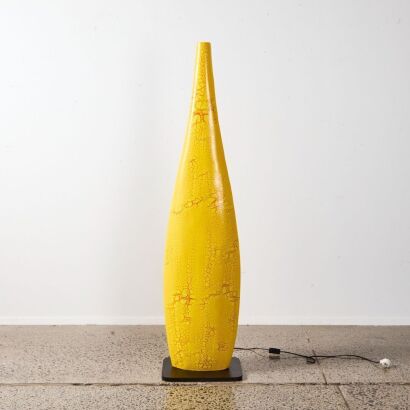 A Large Retro Vase Shaped Floor Lamp