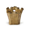 A Chinese Liao Dynasty Tri-colour Brush Washer carved two lions (chip on lion's head) - 2