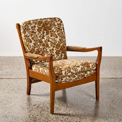 A Cintique Mid Century Danish Modern Low Back Lounge Chair, c.1960s