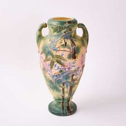 A Hand Decorated Tanaka Shinto Kutani Porcelain Vase