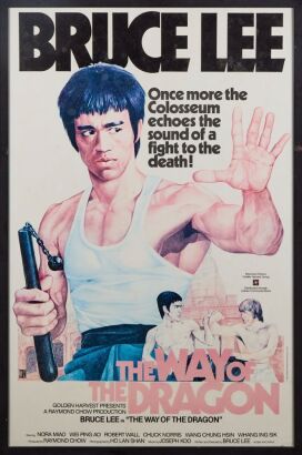 An Original Framed Bruce Lee The Way of the Dragon Poster