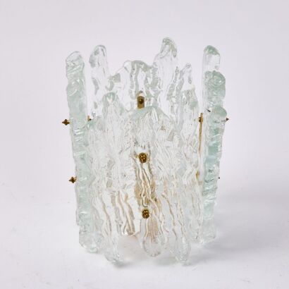 An Ice Glass Pendant in the Style of J.T. Kalmar