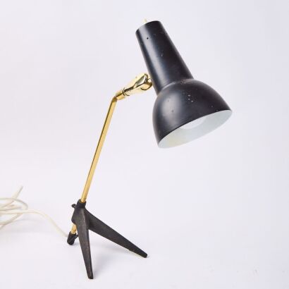 A Modernist Tripod Base Table Lamp