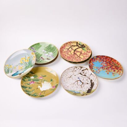 A Collection of Ten Japanese Plates