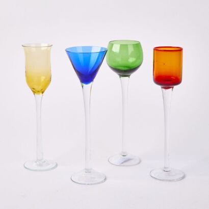 A Set Of Four Hagen Grove Tall Shot Glasses
