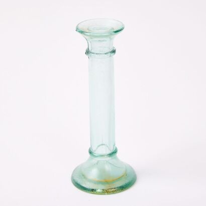 A Spanish Made Glass Candle Stick