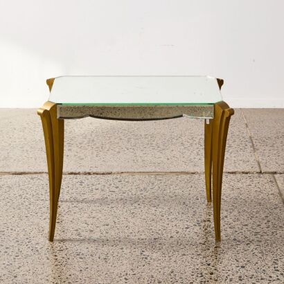 A Hollywood Regency Mirror Coffee Table