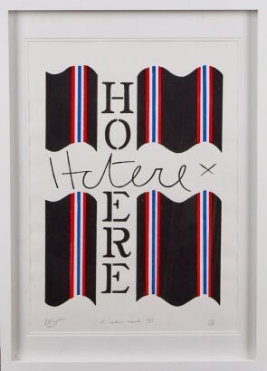 A Framed Limited Edition Print Hotere The Makers Mark By Peter Sephton 12/25