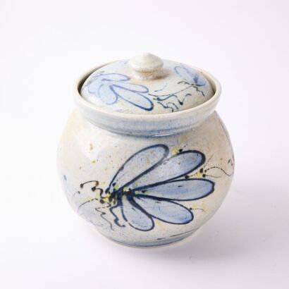 A Large Flora Christeller Pottery Storage Pot