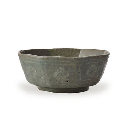 A 12th Century Korean Celadon Hexagonal Bowl