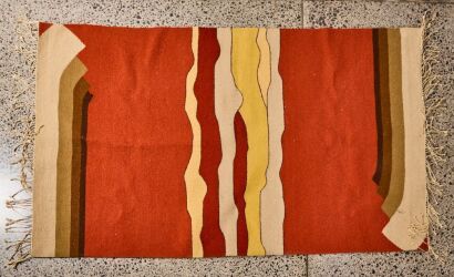A Hand Knotted New Zealand Made Wall Hanging Titled Six Mile