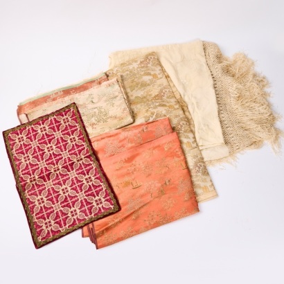 Five Chinese silk fabrics