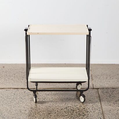 An Original Folding Bar Cart Designed by Louis Lucien Lepoix for FRZ W. Germany
