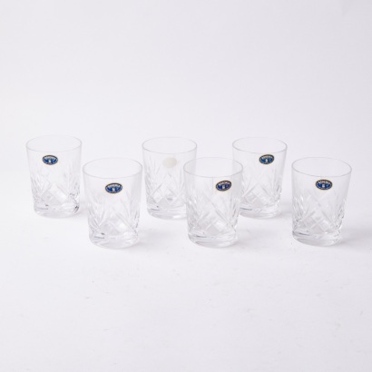A Set of Six Bohemia Crystal Glasses