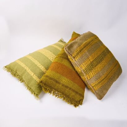 A Collection of Three Homecrafted Pillows