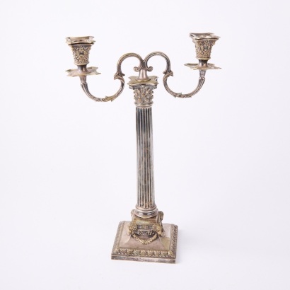 An Impressive Ornate Silver Plate Corinthian Style Candelabra