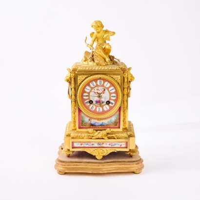 A Louis XVI Style Mantel Clock