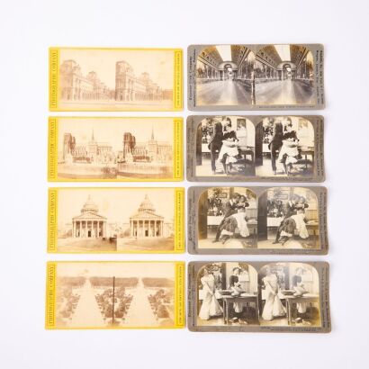A Set of Five Parisien Steroscopic Cards