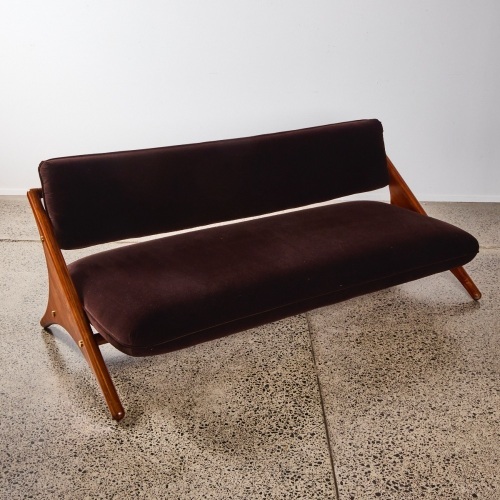 A Mermelada Estudio Espresso Brown Velvet Sofa