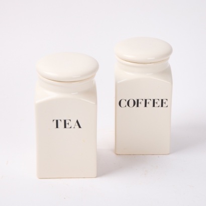 A Pair of Habitat Ceramic Coffee and Tea Canisters