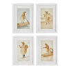 Chinese Watercolor of Fisherman - 4 Pieces