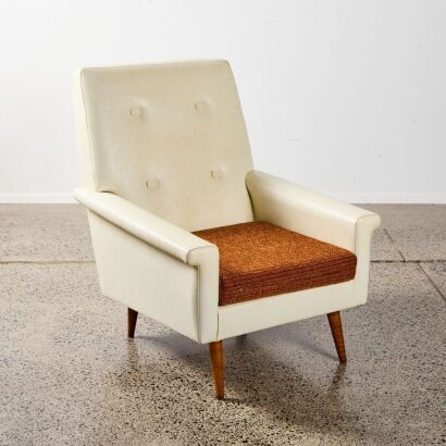 A White Mid-century Armchair