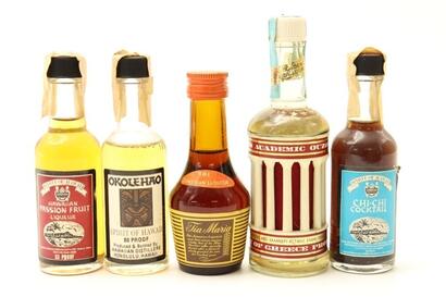 (1) Mixed Liquor Miniatures, 5 Bottles Sold as One Lot
