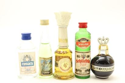 (1) Mixed Liquor Miniatures, 5 Bottles Sold as One Lot